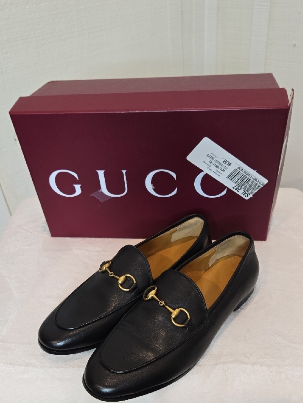 Gucci Black Women's Leather Loafers Sz 37 - Picture 3 of 9